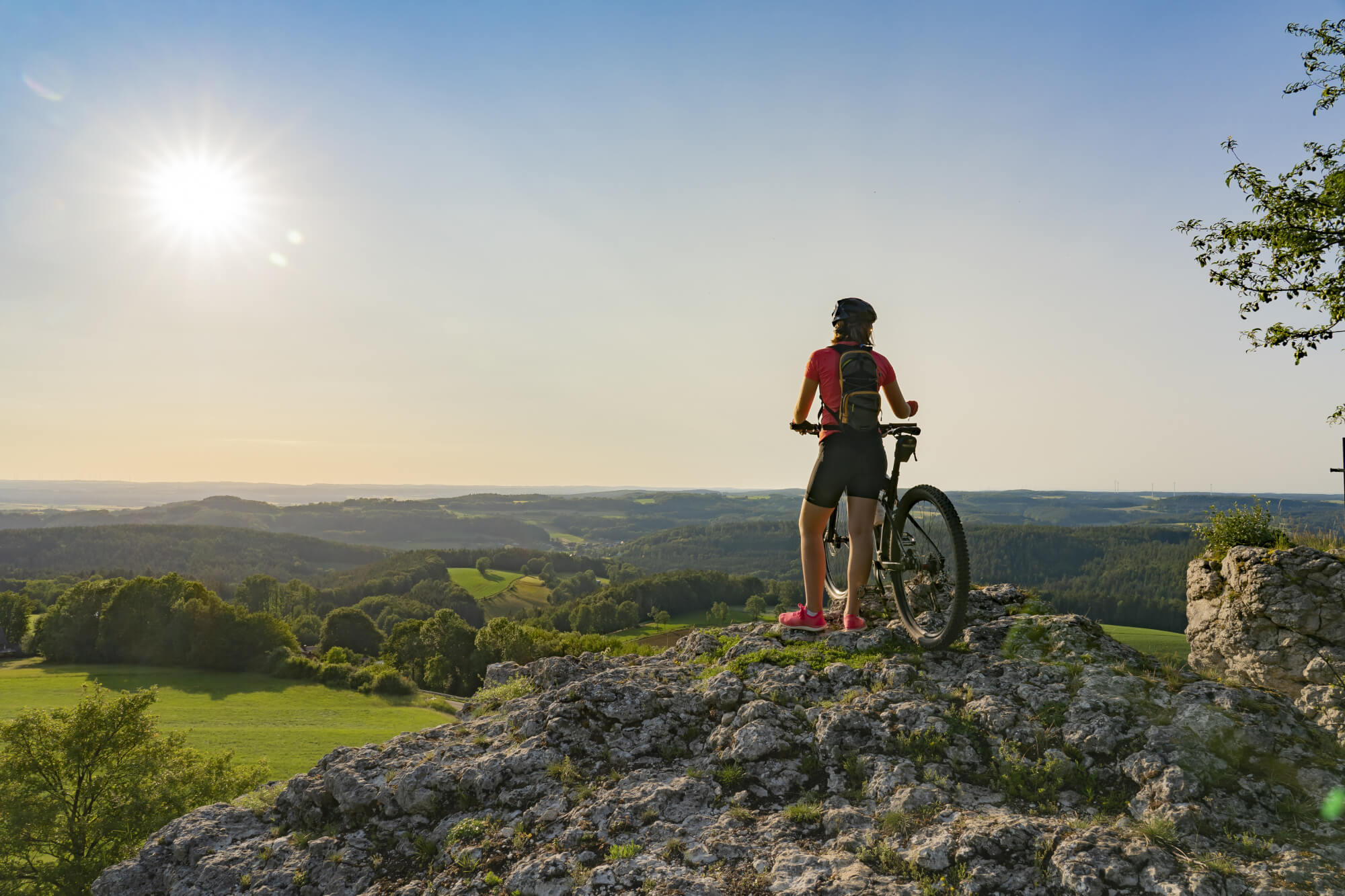 Mountainbikerin in der Fränkischen Schweiz