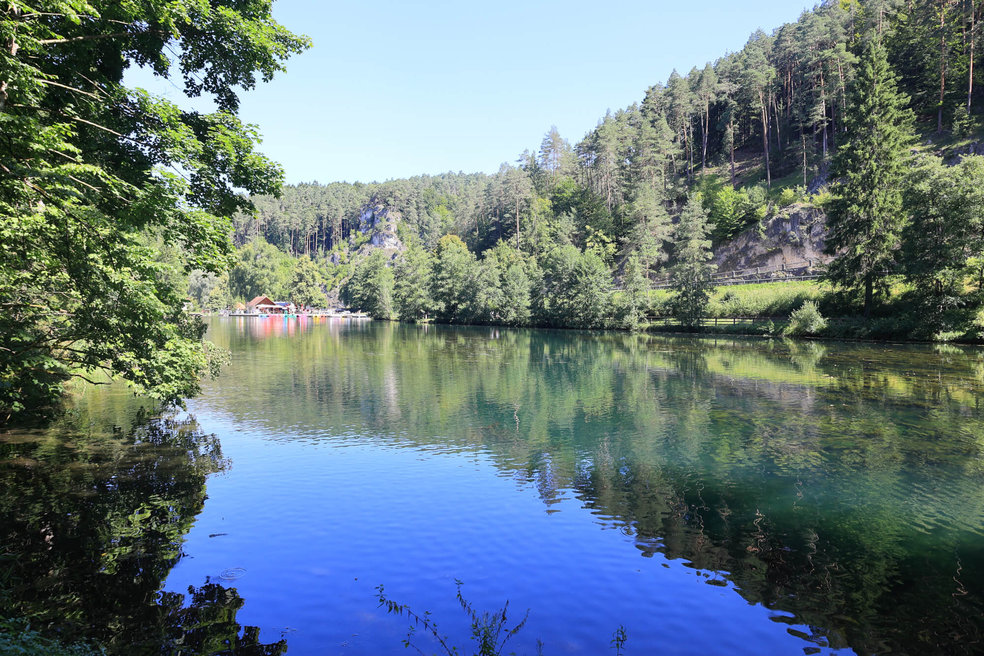 Schöngrundsee Pottenstein in der Fränkischen Schweiz